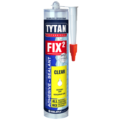 Клей-герметик Fix2 Clear Tytan Professional прозрачный 290 мл