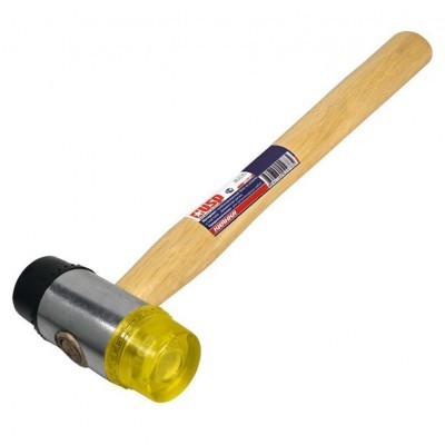 Молоток-киянка резина/пластик, деревянная ручка, 45мм