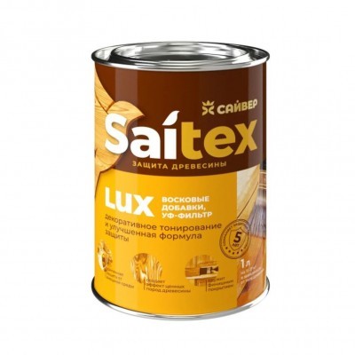 Деревозащитный состав Saitex Lux махагон 1л