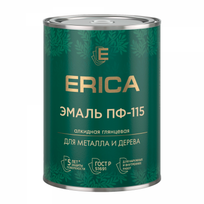 Эмаль ПФ-115 ERICA ярко-зеленая 0.8кг