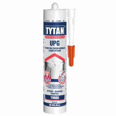 Герметик силиконовый санитарный Tytan Professional UPG Turbo прозрачный 280мл