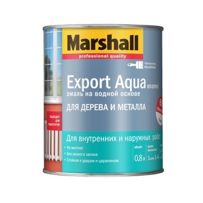Эмаль Marshall Export Aqua универс. п/мат. белая 0.8л