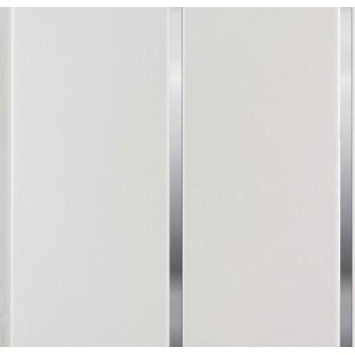 Панель ПВХ Идеал двухсекционная с серебром глянцевая 3000*250*8мм