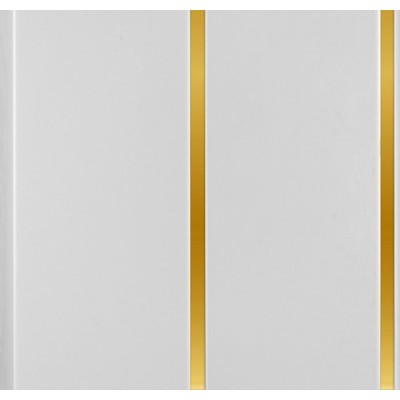 Панель ПВХ Идеал двухсекционная с золотом глянцевая 3000*250*8мм