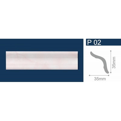 Профиль Р02 агат розовый (250) 1м