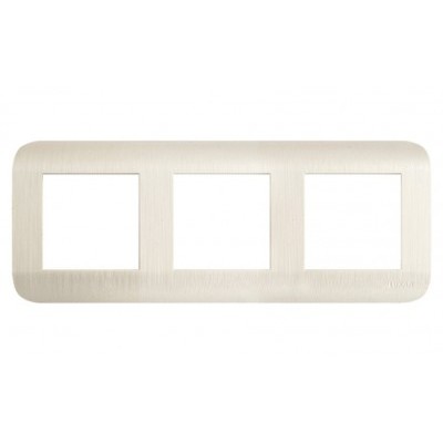 Luxar Deco рамка на 3 поста бел. рифл. горизонт