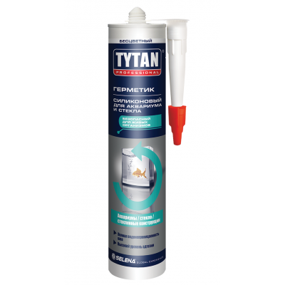 Герметик силиконовый TYTAN Professional для аквариумов и стекла бесцветный 280 мл