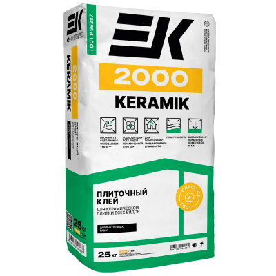 Клей для плитки ЕК 2000 KERAMIK 25кг