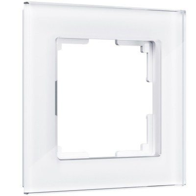 WERKEL WL01-Frame-01 Рамка 1 место белый стекло