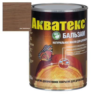 Натуральное масло для древесины Акватекс Бальзам лиственница 0,75л