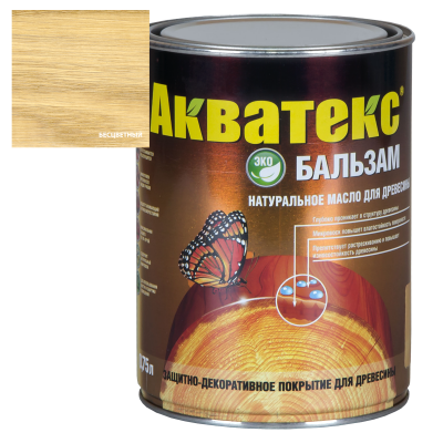 Натуральное масло для дерева Акватекс Бальзам бесцветный 0.75л