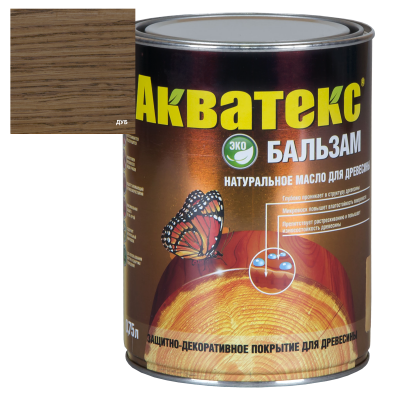 Натуральное масло д/древесины "Акватекс Бальзам" дуб 0,75л