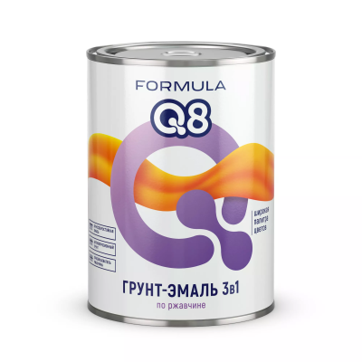 Грунт-эмаль по ржавчине FORMULA Q8 шоколадная 0.9кг