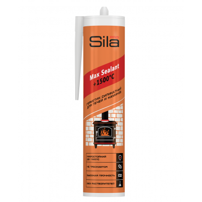 Герметик для печей Sila Pro Max Sealant 1500, черный 280мл