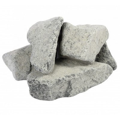 Камень для бани и сауны Габро-диабаз колотый в мешках 20 кг
