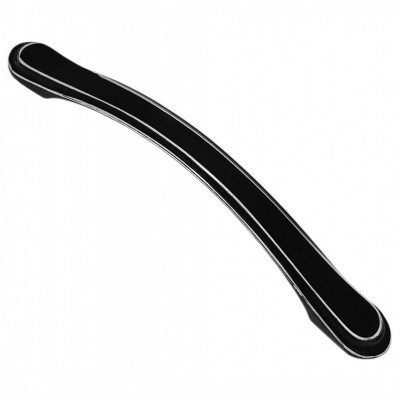 Ручка-скоба  96мм черный+хром 7422 RS-107-96