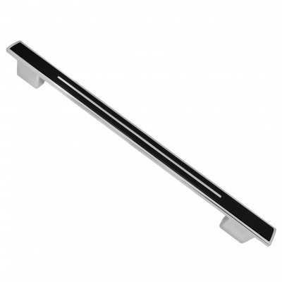 Ручка-скоба 256мм хром+черный 7054 RS-87-256