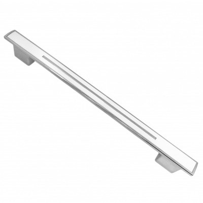 Ручка-скоба 256мм хром+белый 7052 RS-87-256