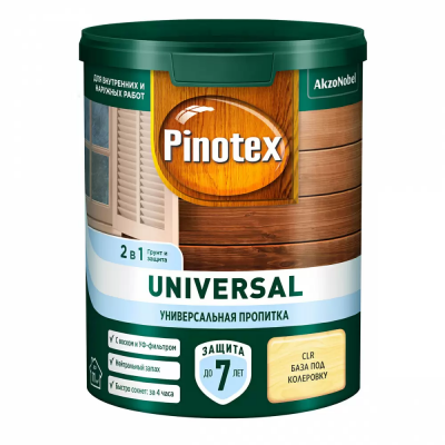 Пропитка Pinotex UNIVERSAL 2в1 CLR (база под колеровку) 0.9л