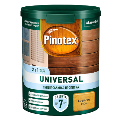 Пропитка Pinotex UNIVERSAL 2в1 Карельская сосна 0.9л