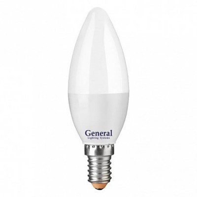 Лампа General свеча С37 Е14 15W 6500K
