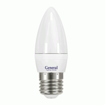 Лампа General свеча С37 Е27 10W 6500K