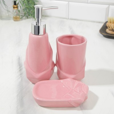 Набор для ванной 3 предмета "Розовый"