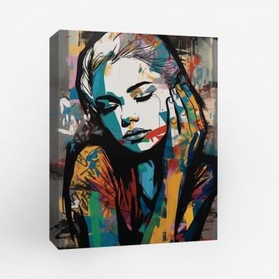 Картина Граффити девушка 50х70 kt57-14392