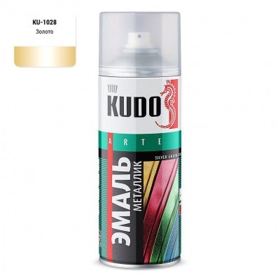 Аэрозольная краска KUDO KU-1028 Металлик золото 520мл