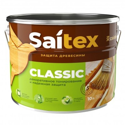 Деревозащитный состав Saitex Classic калужница 10л