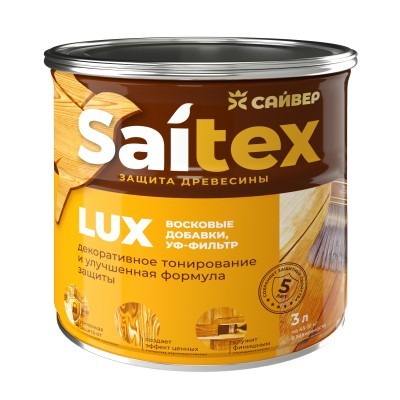 Деревозащитный состав Saitex Lux махагон 3л