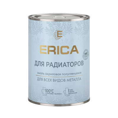 Эмаль акриловая для радиаторов ERICA 0.8кг