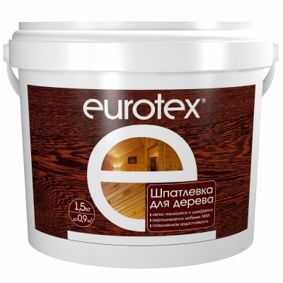Шпатлевка для дерева EUROTEX белая 1.5кг