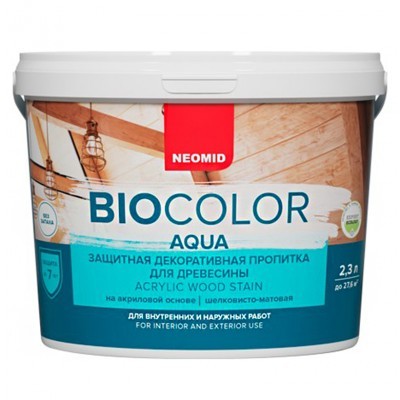 Деревозащитный состав Neomid Bio Color Aqua венге 2,3л