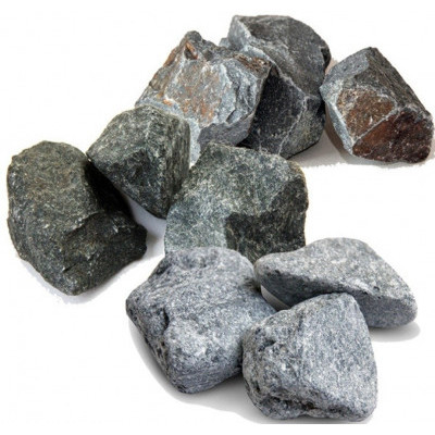 Камень для бани и сауны Микс 30кг, мешок (дунит, кварцит, талькохлорит)