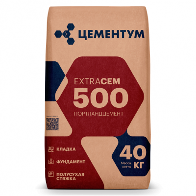 Цемент ExtraCEM Цементум М-500 (II/А-И42,5Н) 40кг