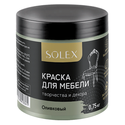 Краска для мебели SOLEX оливковый 0.75кг