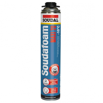 Пена монтажная профессиональная Soudal Soudafoam Maxi 70 зима 870мл