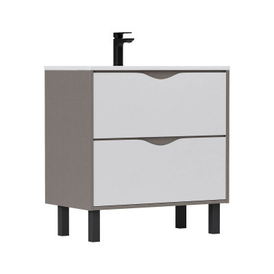Тумба "EQUIL" Smile 80.2Y напольная +раковина Modul