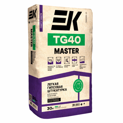 Штукатурка гипсовая ЕК ТG40 Master 30кг