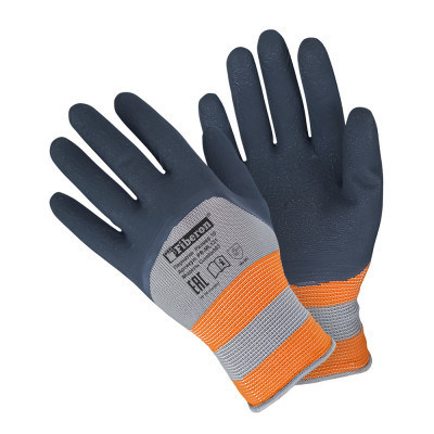 Перчатки Fiberon Комфорт БАЗАЛЬТ полиэстер, вспененное латексное покрытие 10(XL)