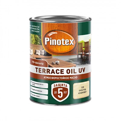 Масло для дерева Пинотекс Terrase Oil UV CLR 0,9л