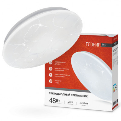 Светильник In Home с/д потолочный LED 48W 4000К Глория
