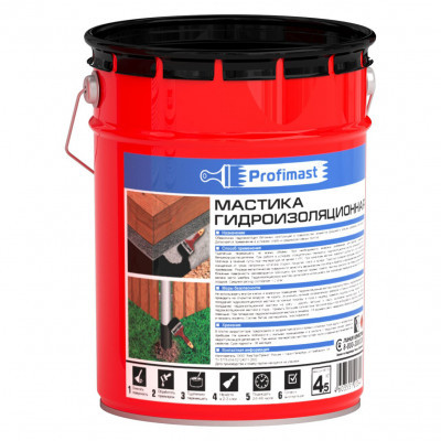 Мастика битумная гидроизоляционная Profimast 21.5л (18кг)