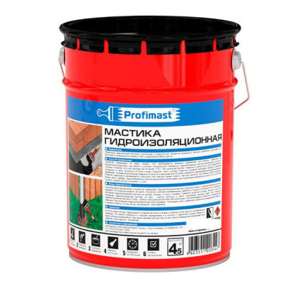 Мастика битумная гидроизоляционная Profimast 5л (4,5кг)