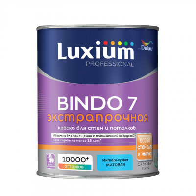 Краска Luxium BINDO 7 PROF матовая ВС 0,9л