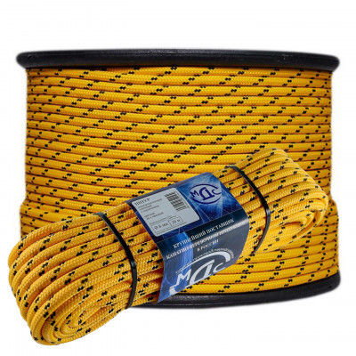 Шнур ПП плетёный МДС 8мм 24 прядный с сердечником 200м