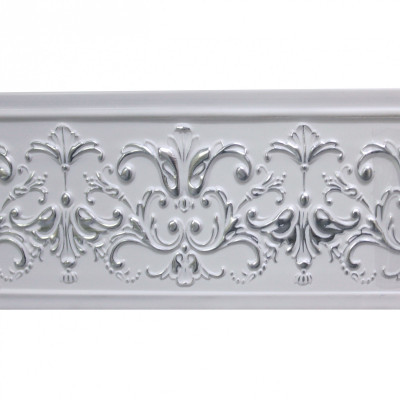 Бленда Дамаск 7см белый/серебро