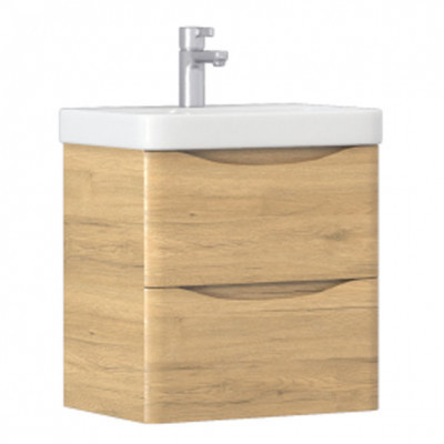 Тумба с раковиной "Velvex" Clay 500-0-2 дуб подвесная ум. 9595