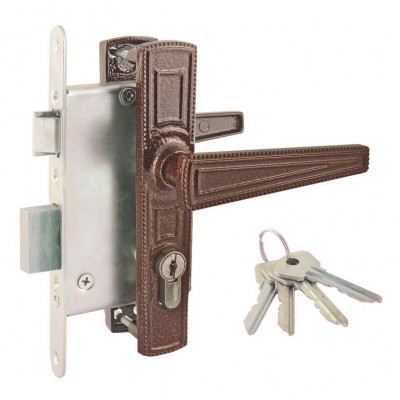 Замок врезной ЗВ4-3.01 медь